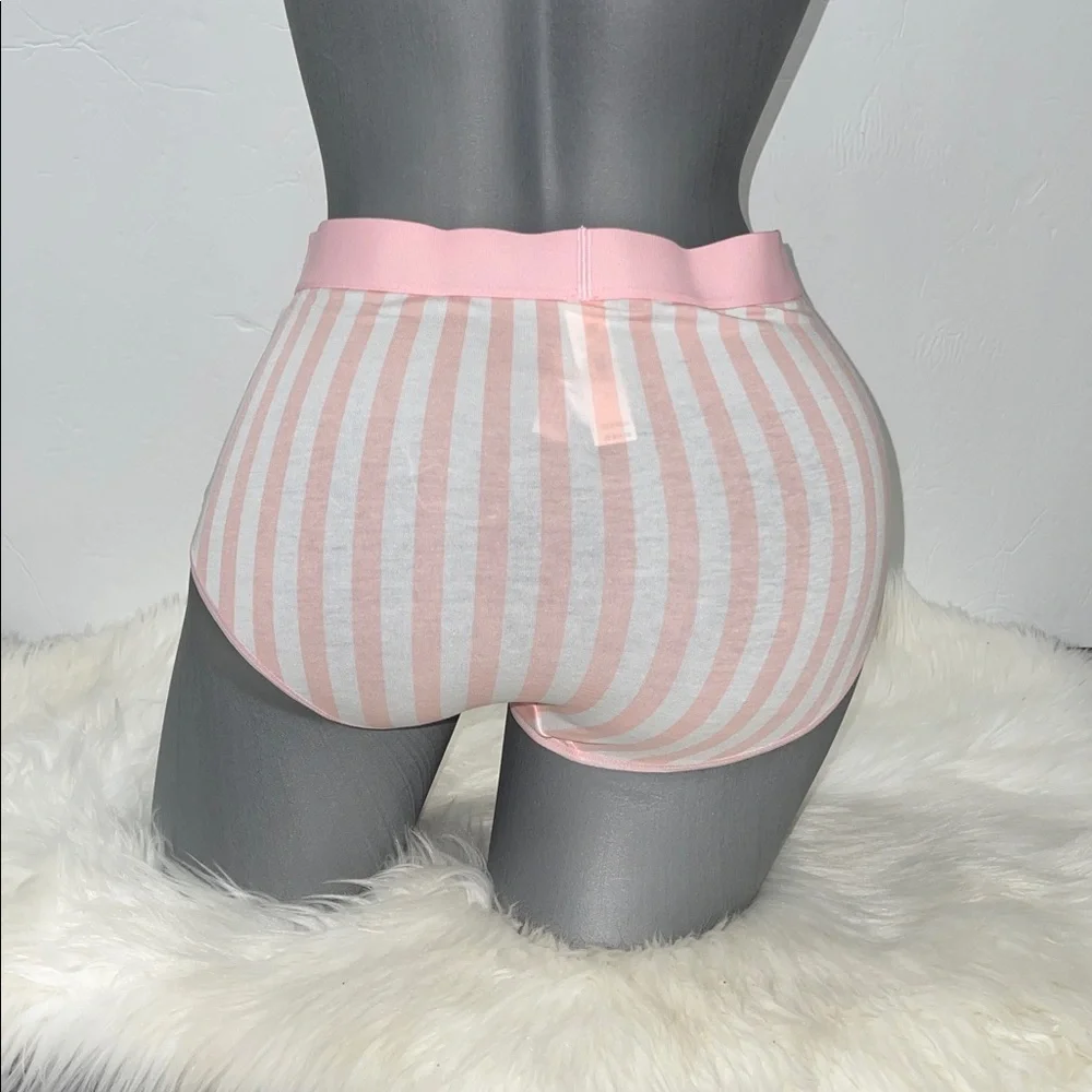 Victoria’s Secret Logo Cotton Shine Patch Modern Brief Panty Underwear. NWT